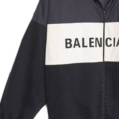 (Women) Balenciaga Large Logo Print Jacket Black. 529213TBQ031000 Sizing (Women) Balenciaga Large Logo Print Jacket Black. 529213TBQ031000