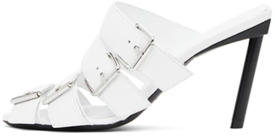 (Women) Balenciaga Leather Buckle Stiletto 'White' 643144WA8FE9081 (Women) Balenciaga Leather Buckle Stiletto 'White' 643144WA8FE9081