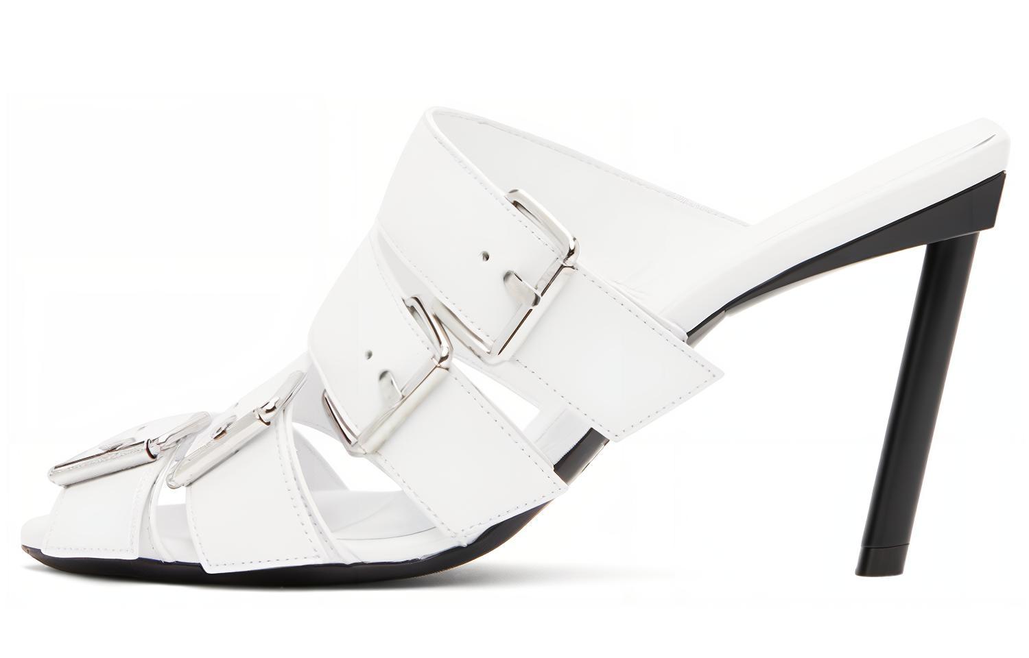 Buy (W) Balenciaga Talon Aiguille en Cuir à Boucle ''Blanc'' 643144WA8FE9081