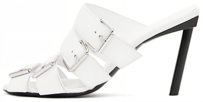 (Women) Balenciaga Leather Buckle Stiletto 'White' 643144WA8FE9081 (Women) Balenciaga Leather Buckle Stiletto 'White' 643144WA8FE9081