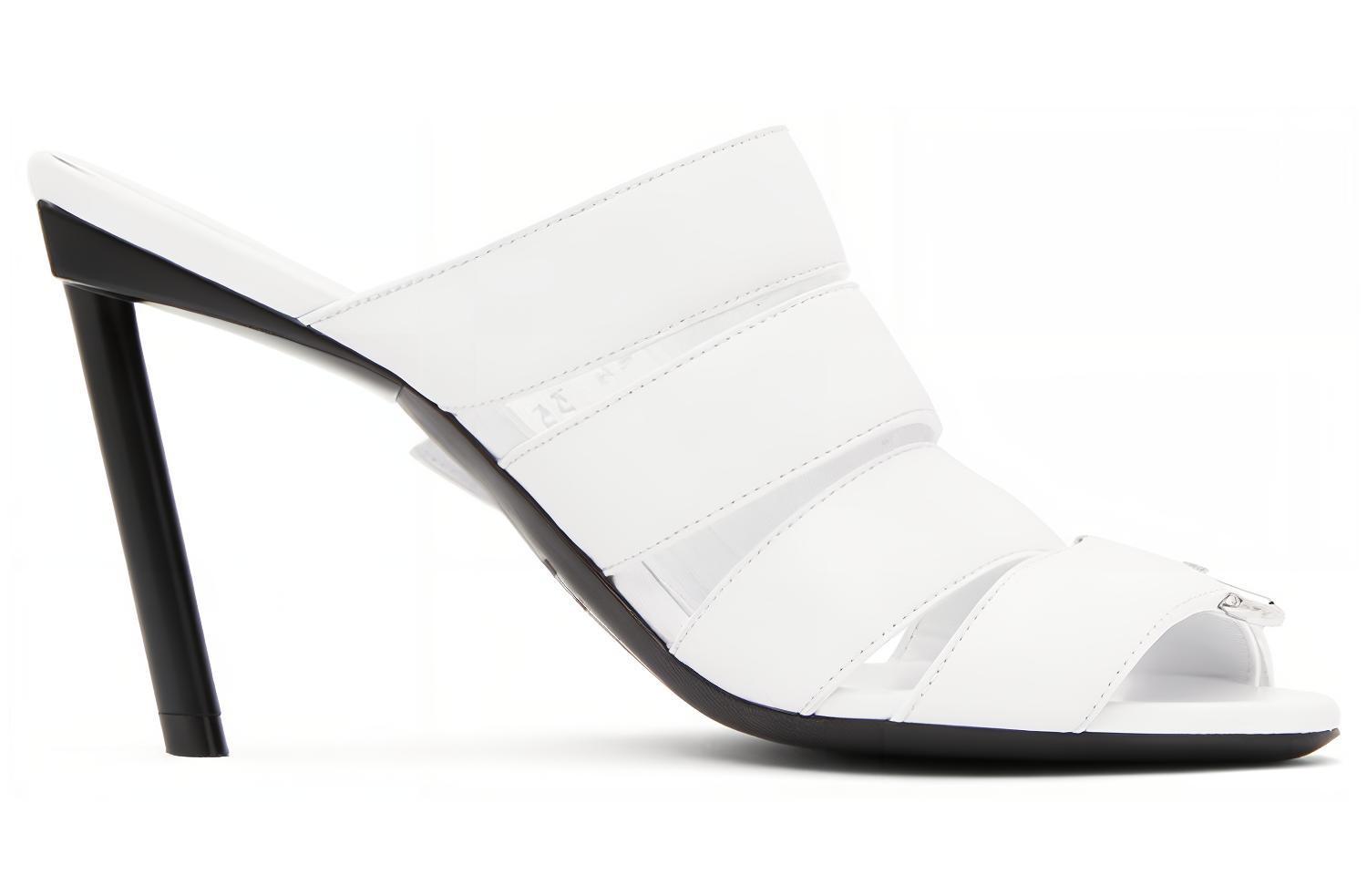 Order (W) Balenciaga Talon Aiguille en Cuir à Boucle ''Blanc'' 643144WA8FE9081