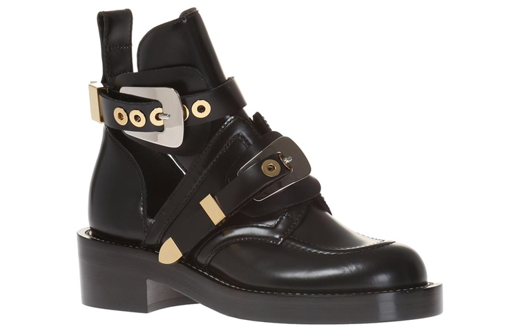 (W) Balenciaga Leather Fashion Ankle Boot 'Black' 圖 3