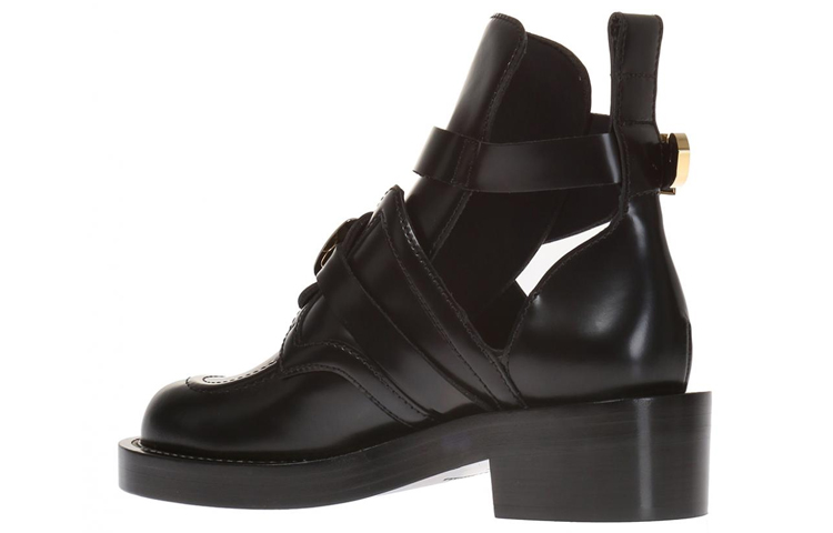 (W) Balenciaga Leather Fashion Ankle Boot 'Black' 圖 4