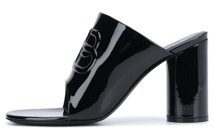 Buy (W) バレンシアガ レザー サンダル (黒) 614385WA9831000