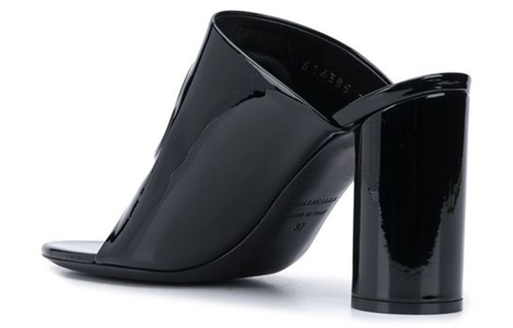 (W) Balenciaga Leather Fashion Sandal 'Black' 圖 4