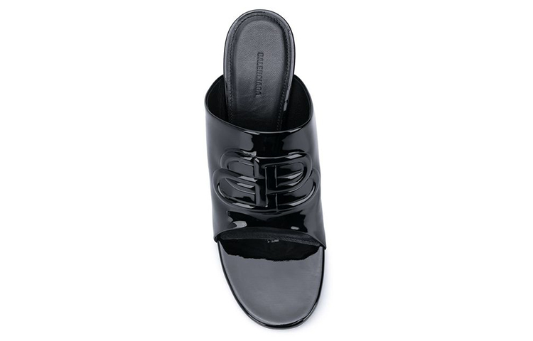 (W) Balenciaga Leather Fashion Sandal 'Black' 圖 5