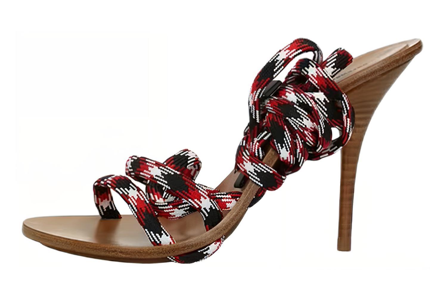 (Women) Balenciaga Leather Fashion Sandal 'Red' 550067W1RB06573