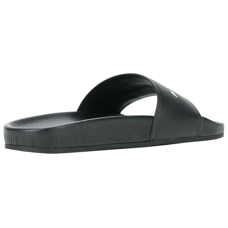 (W) Balenciaga Leather Fashion Slide 'Black' 圖 4