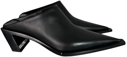Lookbook (Women) Balenciaga Leather High-Heel Peep-Toe Fashion Slide 'Black' 615674WA7601000