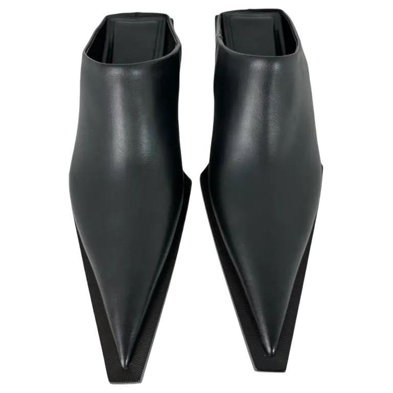 Shop (W) Balenciaga Sandali Moda in Pelle Tacco Alto Peep-Toe ''Nero'' 615674WA7601000