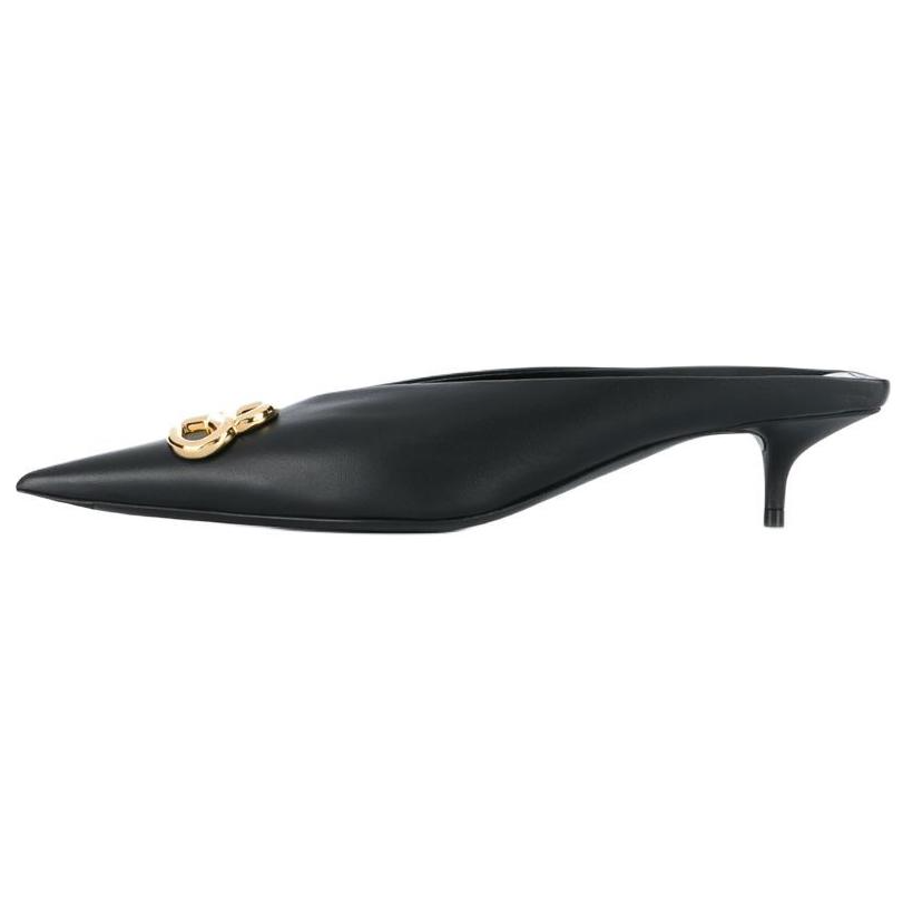 (Women) Balenciaga Leather Mule 'Black Fashion' 614924WAWN21088