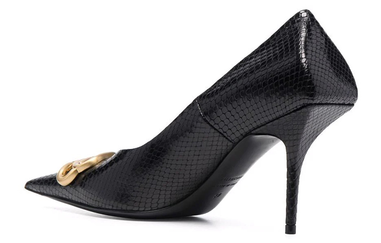 Lookbook (W) 발렌시아가 가죽 뮬 하이힐 (블랙) 636635WBBH11080