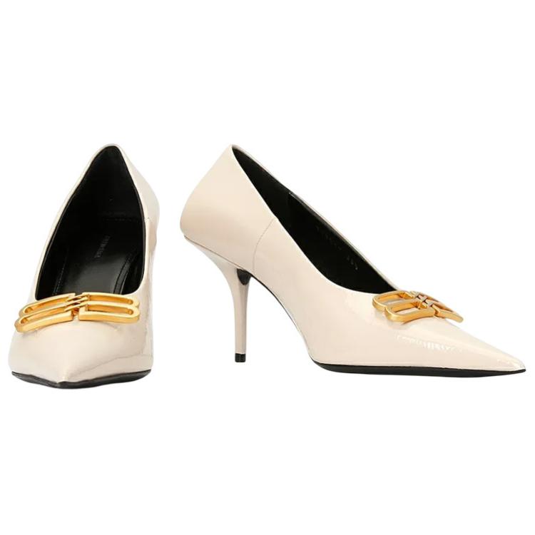 Shop (W) Mule en Cuir Balenciaga ''Marron Clair'' 719819WBDU12080