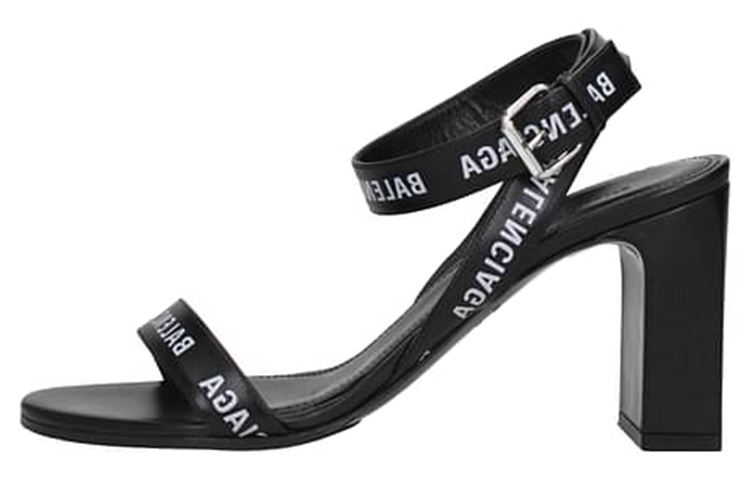 (Women) Balenciaga Leather Open-Toe Buckle Sandal 'Black' 564433WA7611006
