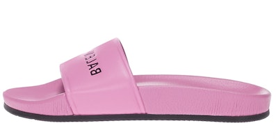 (Women) Balenciaga Leather Open Toe Flat 'Pink Fashion Slides' 517226WAL005640 (Women) Balenciaga Leather Open Toe Flat 'Pink Fashion Slides' 517226WAL005640