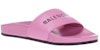 (Women) Balenciaga Leather Open Toe Flat 'Pink Fashion Slides' 517226WAL005640
