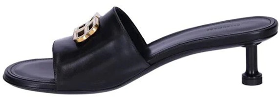 (Women) Balenciaga Groupie 50MM Mule Sandals Leather 'Black' 722309WBCW11080 (Women) Balenciaga Groupie 50MM Mule Sandals Leather 'Black' 722309WBCW11080