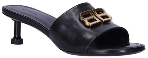 Lookbook (W) Balenciaga Sandal Kulit Terbuka 'Black Fashion' 722309WBCW11080