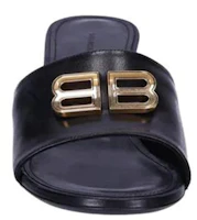 Shop (W) Balenciaga Sandal Kulit Terbuka 'Black Fashion' 722309WBCW11080
