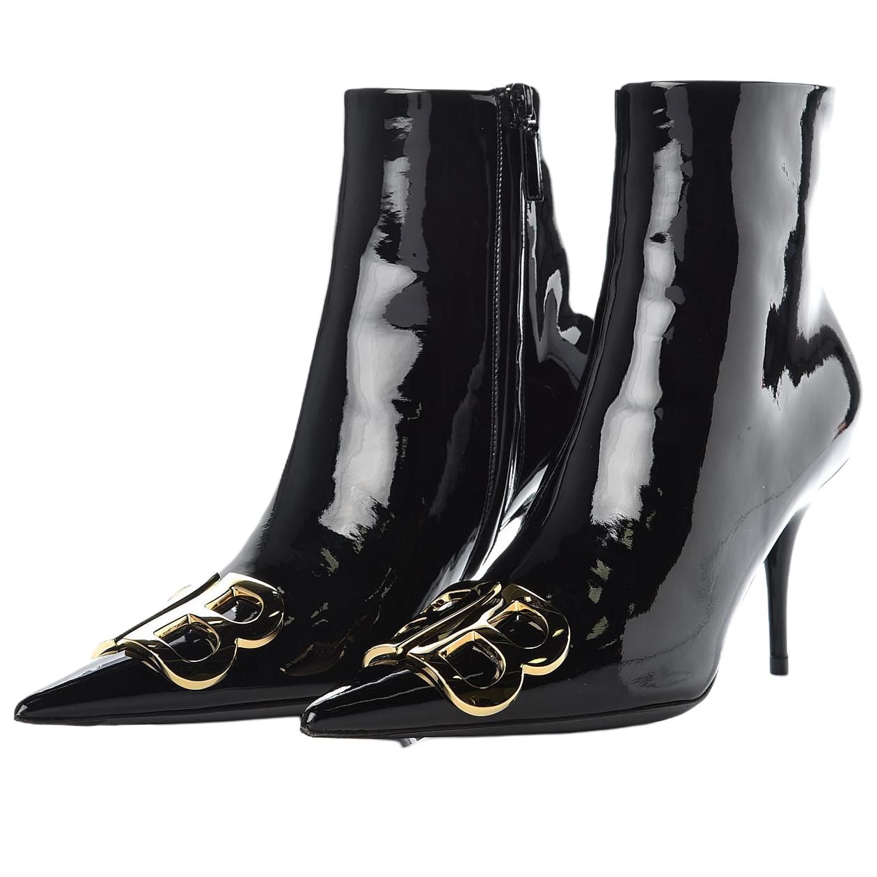 Purchase (Women) Balenciaga Leather Pointed Toe Slip-On Ankle Boot 5cm 'Black' 579322WA9811088