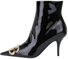(Women) Balenciaga Leather Pointed Toe Slip-On Ankle Boot 5cm 'Black' 579322WA9811088 (Women) Balenciaga Leather Pointed Toe Slip-On Ankle Boot 5cm 'Black' 579322WA9811088