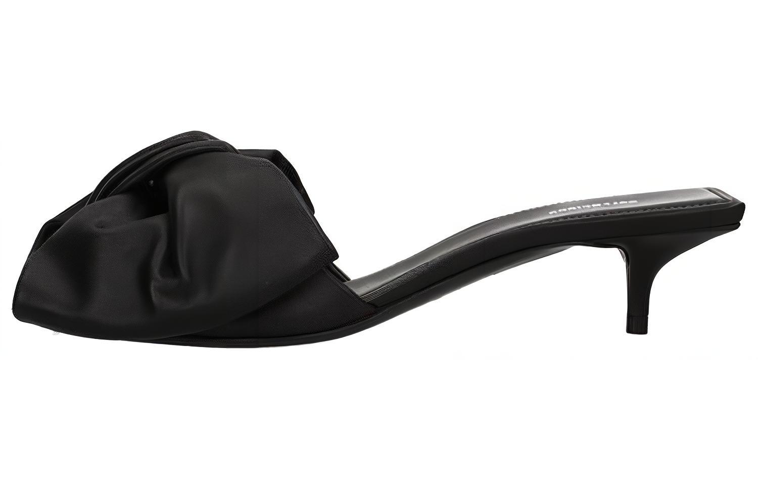 (Women) Balenciaga Leather Sandal 'Black' 579291WAWN01000