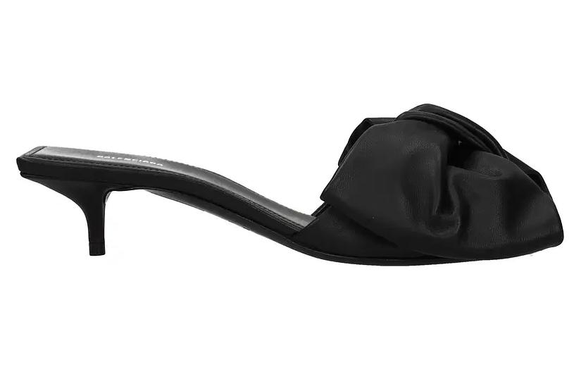 Order 巴黎世家 Balenciaga 女款黑色皮革涼鞋