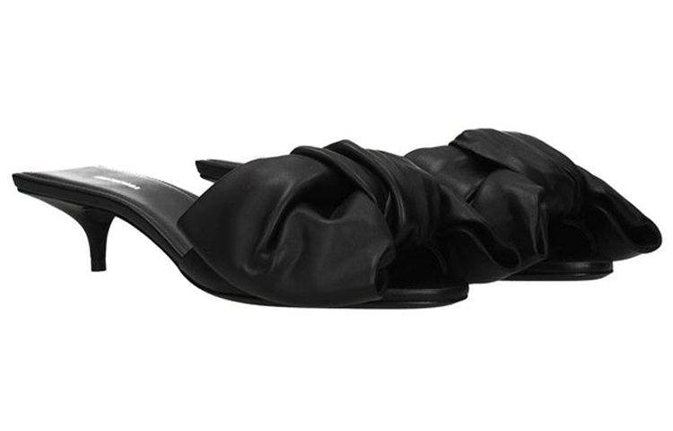 Lookbook 巴黎世家 Balenciaga 女款黑色皮革涼鞋