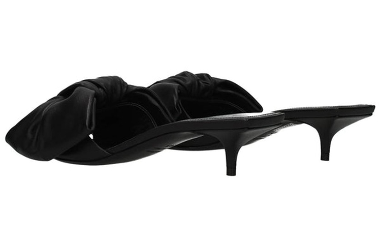 Shop 巴黎世家 Balenciaga 女款黑色皮革涼鞋