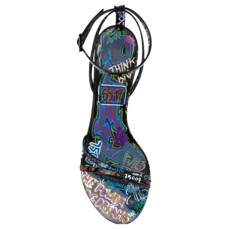 (W) Balenciaga Leather Sandal 'Simple Black Fashion' 圖 5