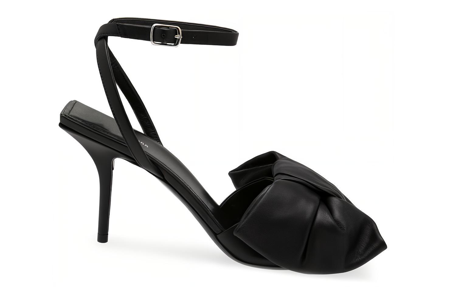 (W) Balenciaga Leather Sandal with Bow Detail 'Black' 圖 2