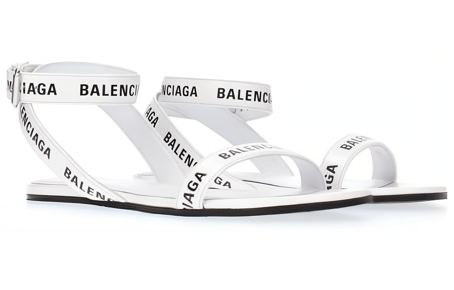 (W) Balenciaga Leather Sandals 'White' 圖 2