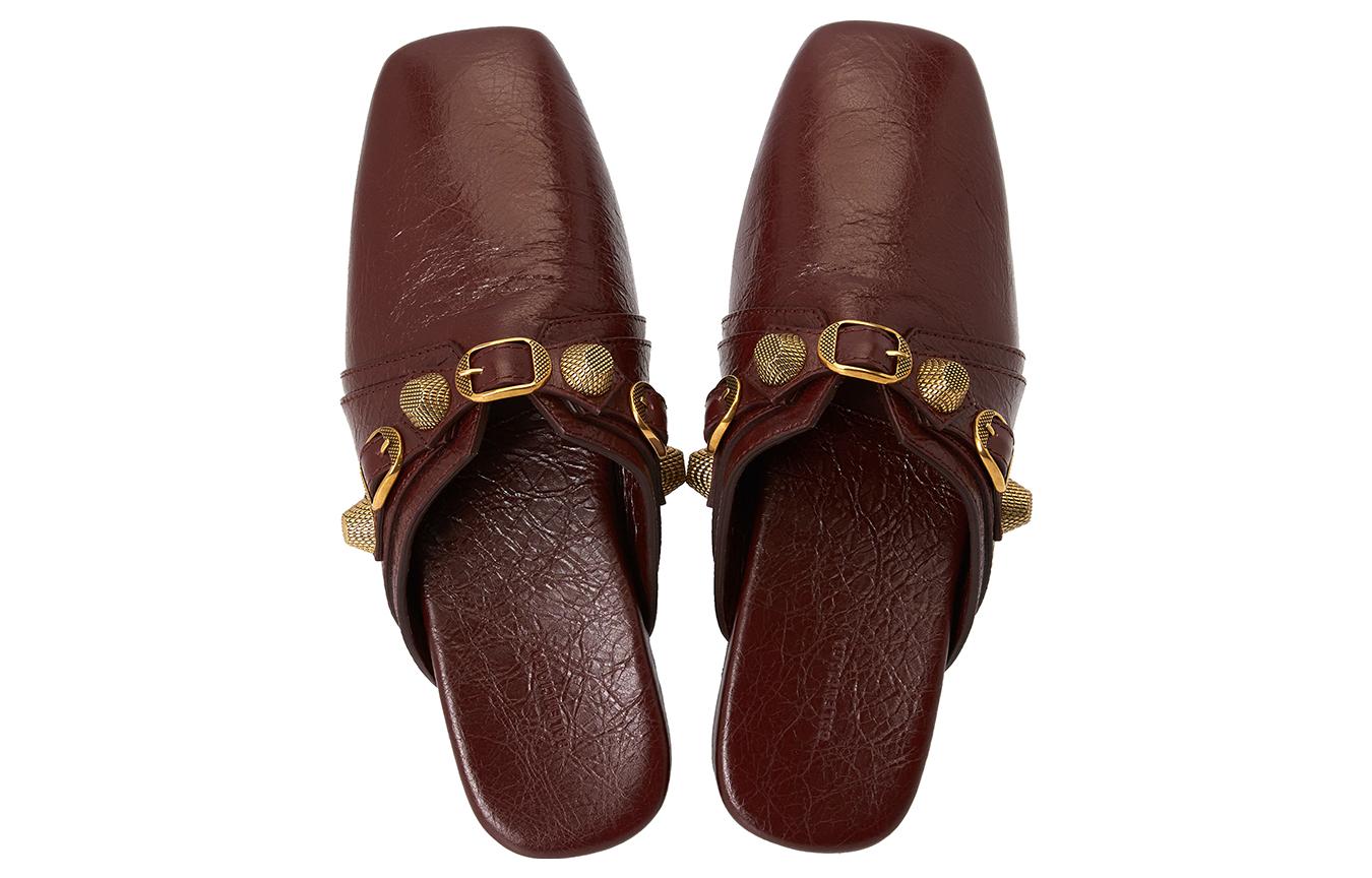 (W) Balenciaga Leather Simple CMFT Slide 'Burgundy' 圖 3