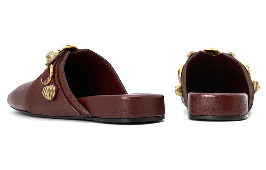 (W) Balenciaga Leather Simple CMFT Slide 'Burgundy' 圖 4