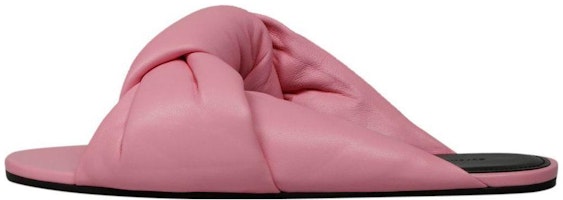 (Women) Balenciaga Drapy Leather Slides 'Pink' 636576WA2M05048 (Women) Balenciaga Drapy Leather Slides 'Pink' 636576WA2M05048