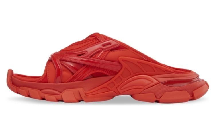 (W) Balenciaga Leather Slide 'Red Fashion'