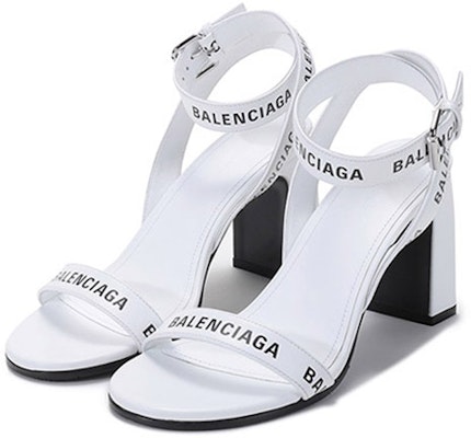 (W) Balenciaga Sandal Heels Kulit 'Fashion White Black' 630041WBAE19010 Lookbook (W) Balenciaga Sandal Heels Kulit 'Fashion White Black' 630041WBAE19010
