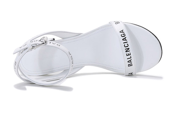 Purchase (W) Balenciaga Leren Slide Hoge Hak ''Wit Zwart Mode'' 630041WBAE19010