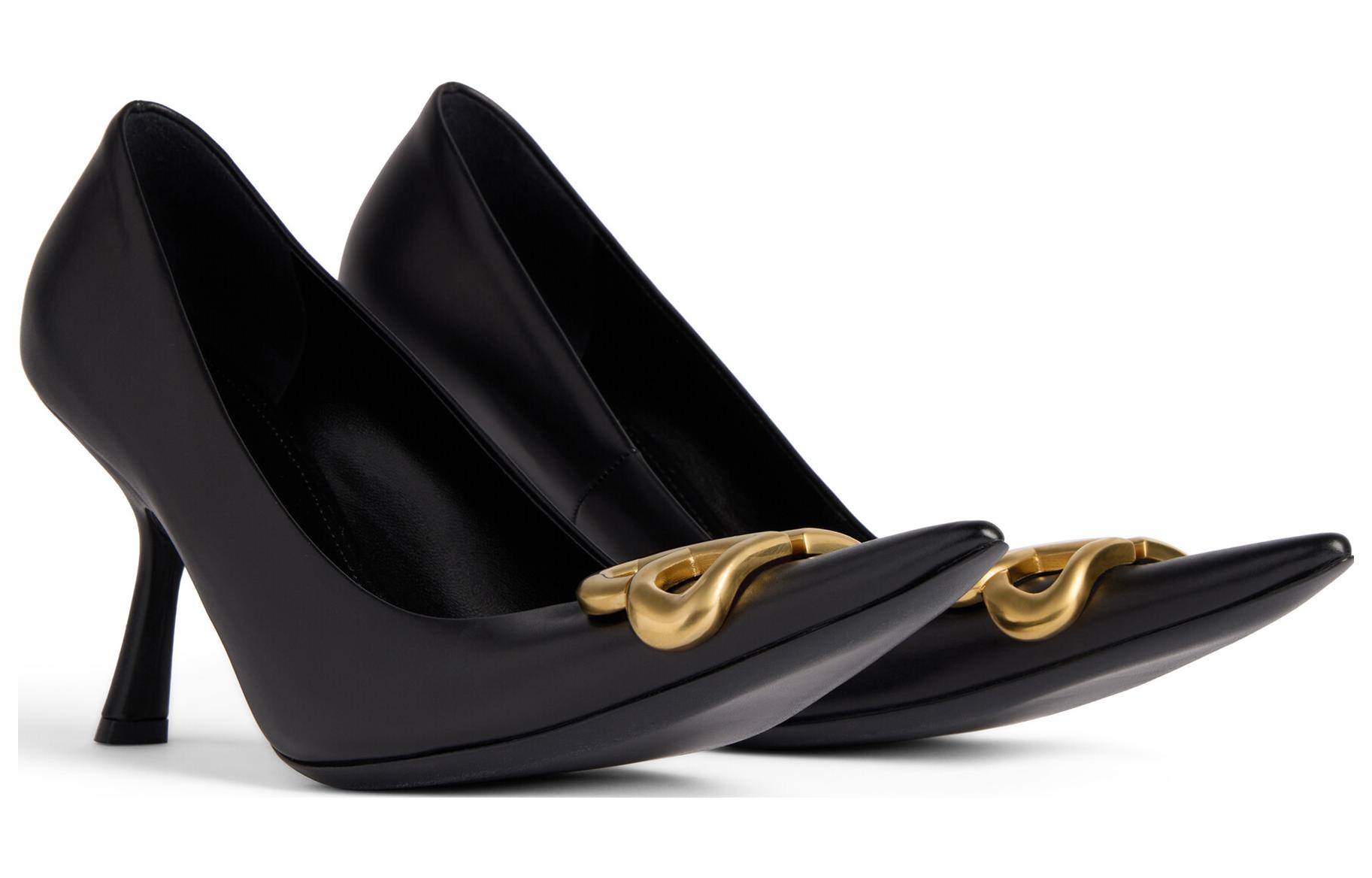 Order (W) Balenciaga Talons Hauts en Cuir Stiletto 9cm Confort Noir 764357WCHA31080