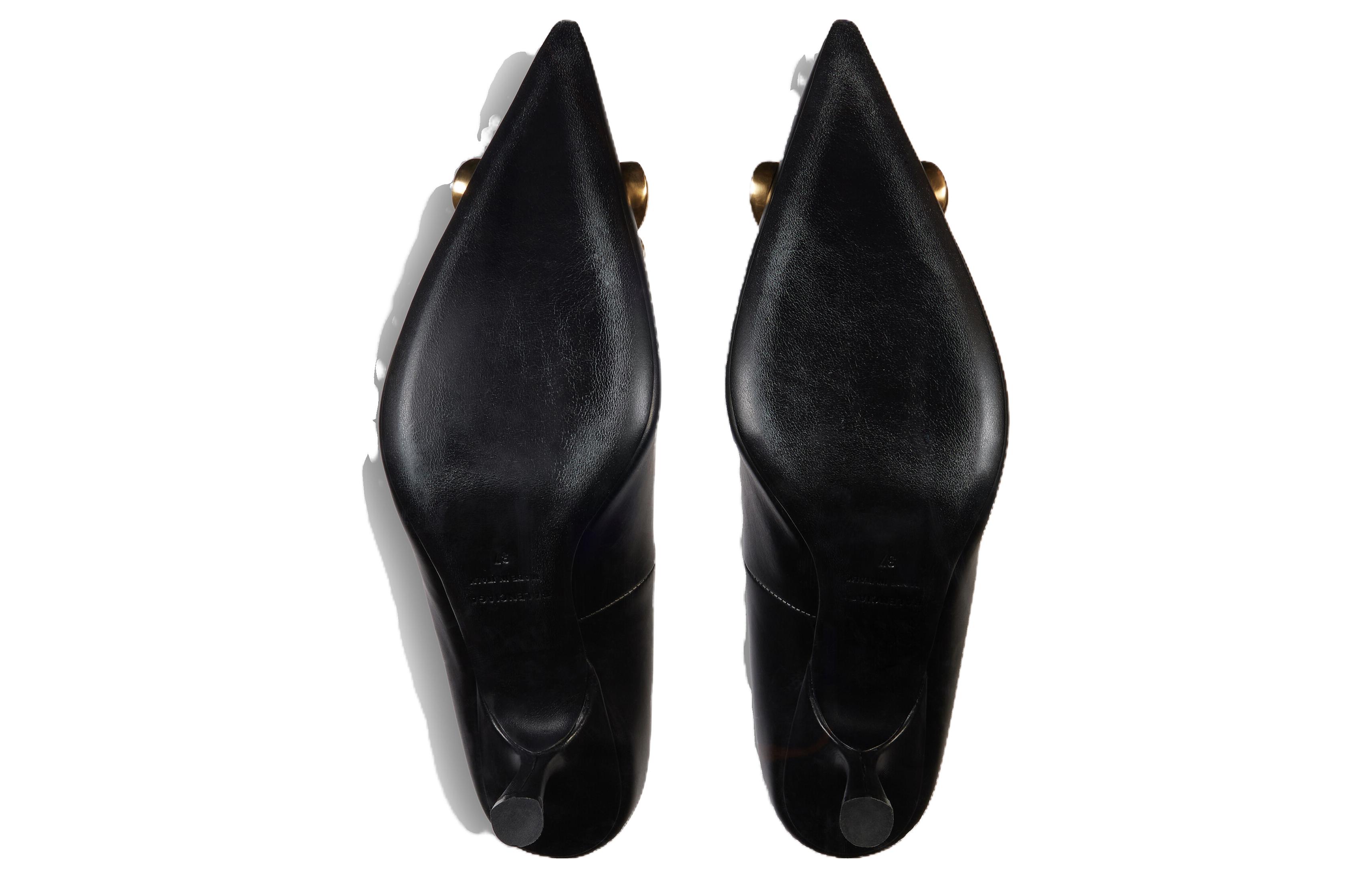Details for (W) Balenciaga Talons Hauts en Cuir Stiletto 9cm Confort Noir 764357WCHA31080