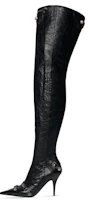(Women) Balenciaga Leather Zip Fashion High-Top Boots 'Black' 742940WAD4E1081 (Women) Balenciaga Leather Zip Fashion High-Top Boots 'Black' 742940WAD4E1081