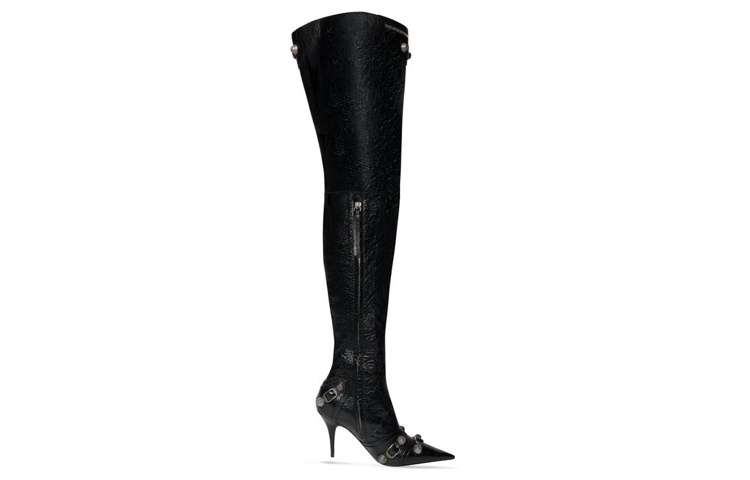 Order (W) Balenciaga Leder Reißverschluss High-Top Stiefel ''Schwarz'' 742940WAD4E1081