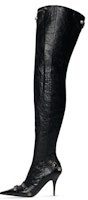 (Women) Balenciaga Leather Zip Fashion High-Top Boots 'Black' 742940WAD4E1081 (Women) Balenciaga Leather Zip Fashion High-Top Boots 'Black' 742940WAD4E1081