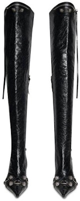 (Women) Balenciaga Leather Zip Fashion High-Top Boots 'Black' 742940WAD4E1081 Shop (Women) Balenciaga Leather Zip Fashion High-Top Boots 'Black' 742940WAD4E1081