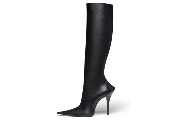 Buy (W) Balenciaga Leder Stiefel mit Absatz und Reißverschluss ''Schwarz'' 747611WBCW01000