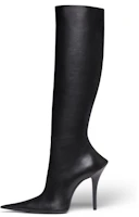 (Women) Balenciaga Leather Zip High-Heeled Boots 'Black' 747611WBCW01000 (Women) Balenciaga Leather Zip High-Heeled Boots 'Black' 747611WBCW01000