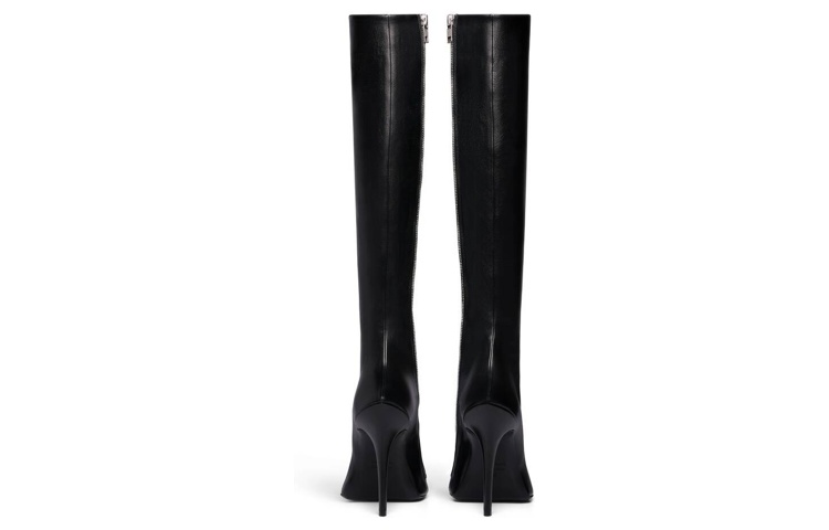 Details for (W) Balenciaga Leder Stiefel mit Absatz und Reißverschluss ''Schwarz'' 747611WBCW01000
