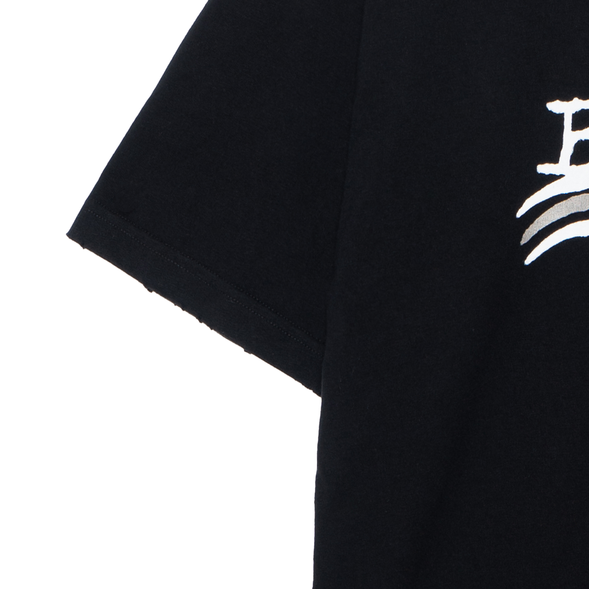 (Women) Balenciaga Letter Print Crew Neck Short Sleeve T-Shirt Women - Black 641655TNVE71197 圖 7