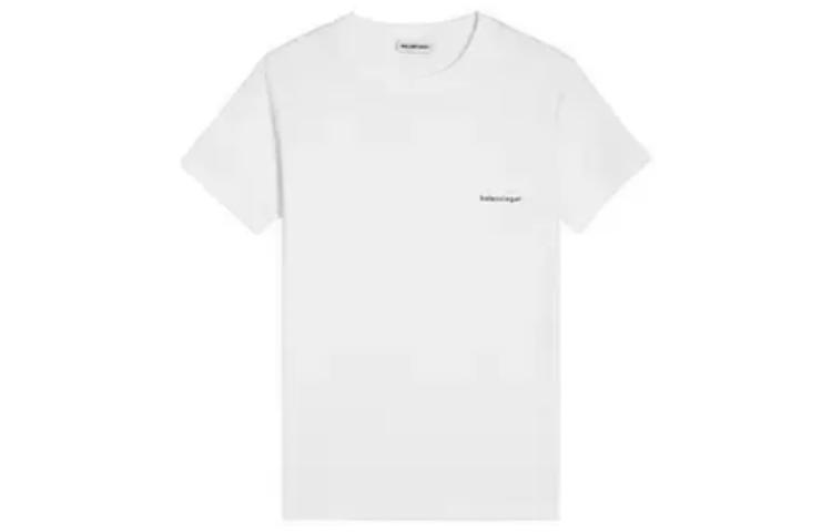 Order (Women) Balenciaga Letter Print Crew Neck T-Shirt Regular Fit Women’s White. 556107TYK289000