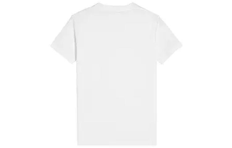 Lookbook (Women) Balenciaga Letter Print Crew Neck T-Shirt Regular Fit Women’s White. 556107TYK289000